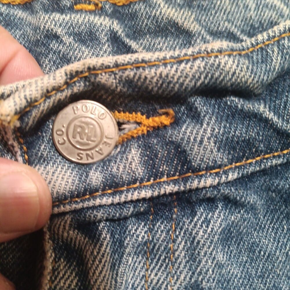 Ralph Lauren Straight Leg Denim Jeans High Rise Mens Size 16x29 Actual 32x29 - Picture 3 of 6